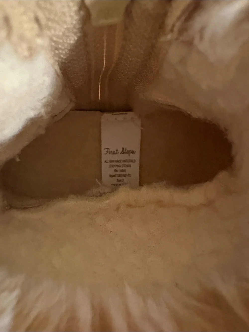 Toddler Cozy Faux-Fur Tan Boots size 3. Ankle boots and Mid Boots